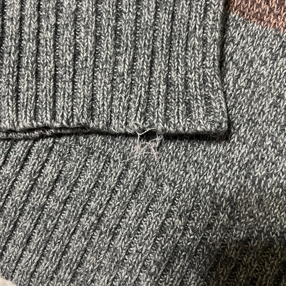 Geoffrey Bean Vintage 90s Pullover Sweater XL Colorblock Cable Knit Grandpa - Picture 5 of 10